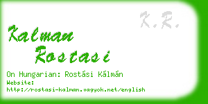 kalman rostasi business card